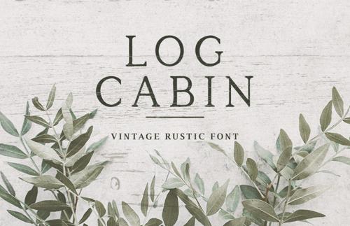Log Cabin Vintage Rustic Font