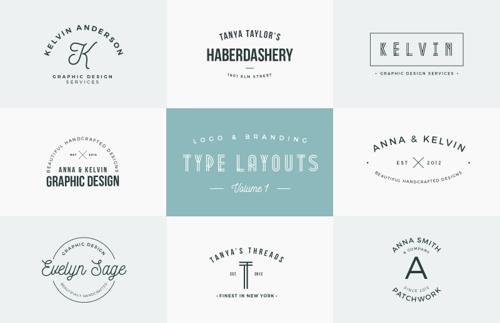 Logo & Branding Type Layouts - Vol 1