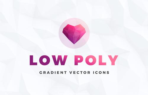 Low Poly Gradient Vector Icons