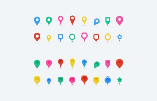 Free Vector Map Location Pins