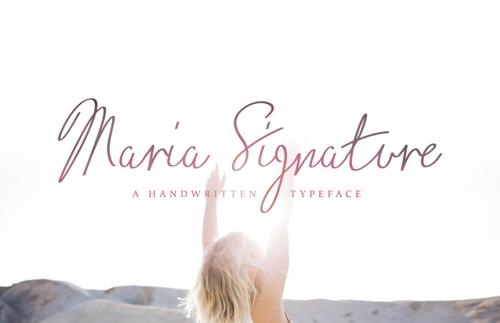Maria Signature - Handwritten Font