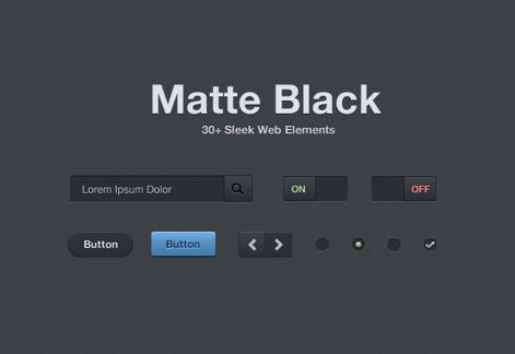 Matte Black Web Elements