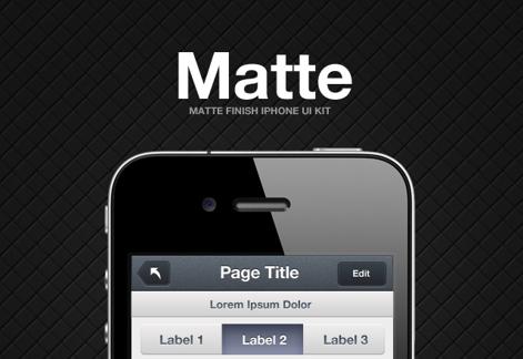 Matte iPhone UI Kit