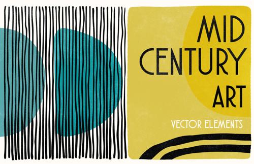 Mid Century Art - Vector Elements