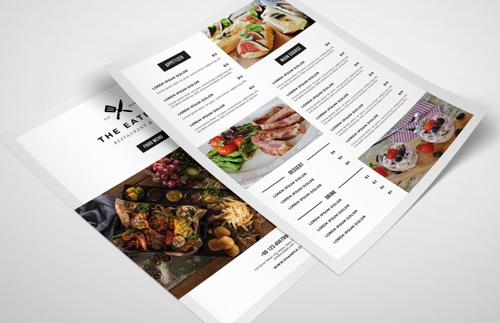 Minimal Food Menu Template
