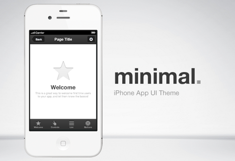 Minimal iPhone App UI Theme