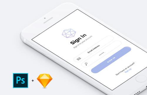 Mobile App Sign In Screens