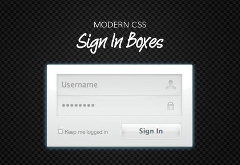 Modern CSS Sign In Boxes