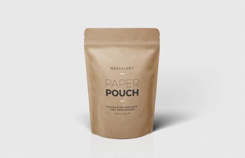 Free Paper Pouch Packaging Mockup