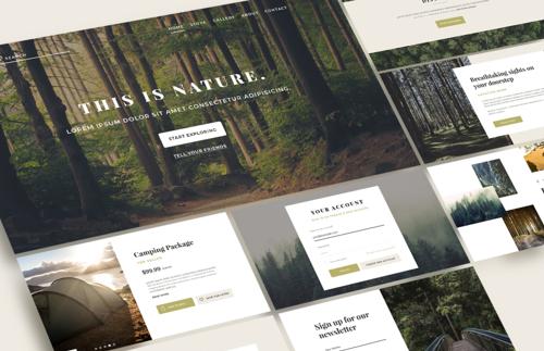 Nature Web Layouts Set