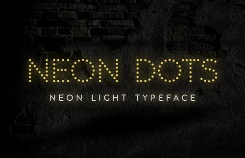 Neon Dots - Free Neon Sign Font