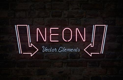 Neon Sign Vector Elements