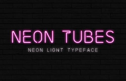 Neon Tubes - Neon Sign Font