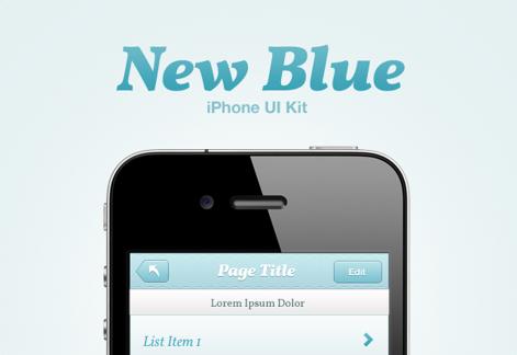 New Blue iPhone UI Kit