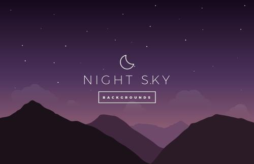 Night Sky Vector Backgrounds
