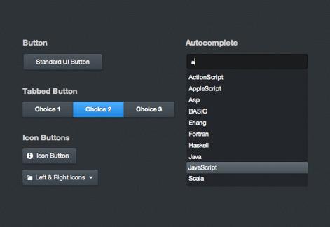 jQuery UI Theme: Noire