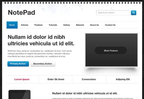NotePad: Clean Website Template