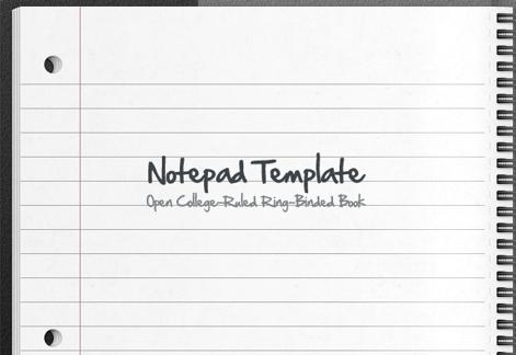 Vector Notepad Template