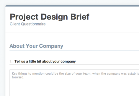 Online Design Brief