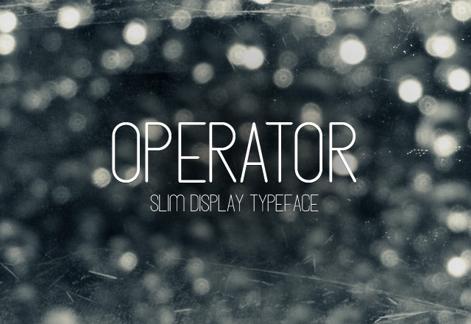 Operator - Slim Display Font