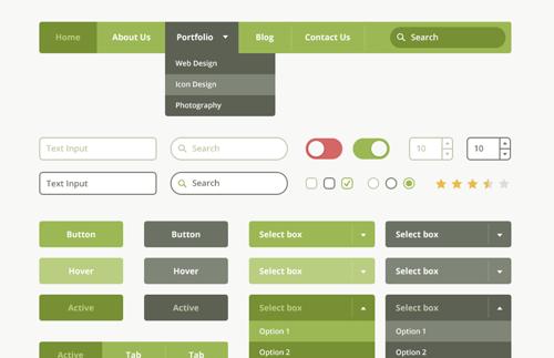 Organic Flat UI Kit