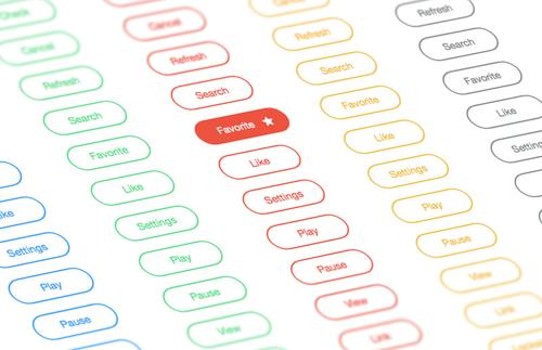 CSS Outlined Icon Buttons