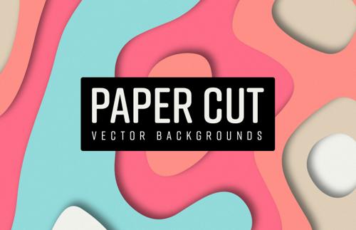 Paper Cut Vector Backgrounds