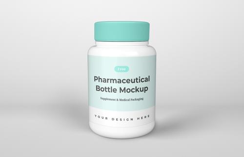 Free Pharmaceutical Bottle Mockup