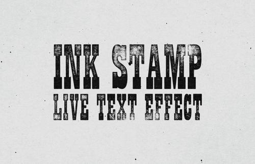 Photoshop Ink Stamp Live Text Effect
