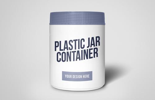 Plastic Jar Container Mockup