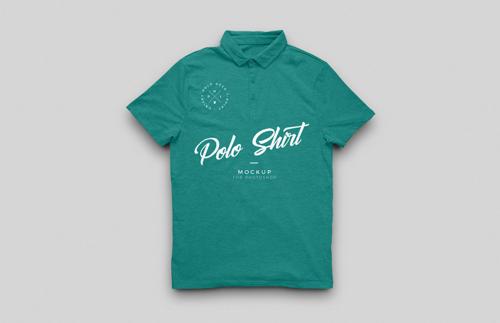 Polo Neck T Shirt Mockup