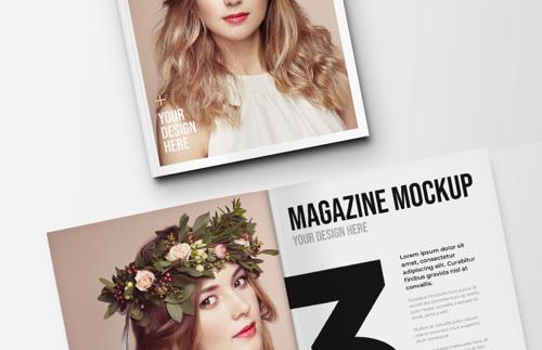 Portrait Magazine Mockup Template