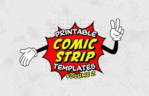 Printable Comic Strip Templates - Volume 2