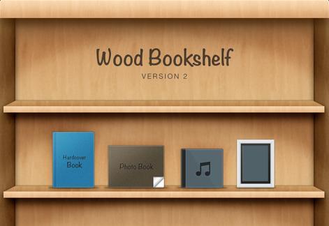 Realistic Wood Bookshelf