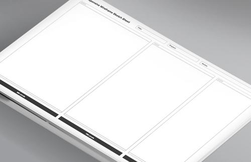 Print-ready Responsive Wireframe Sketch Sheet