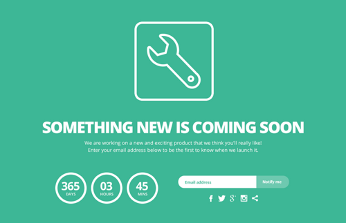 Responsive Coming Soon Template