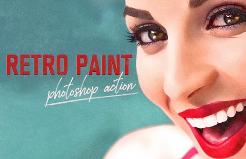 Retro Paint Photoshop Action