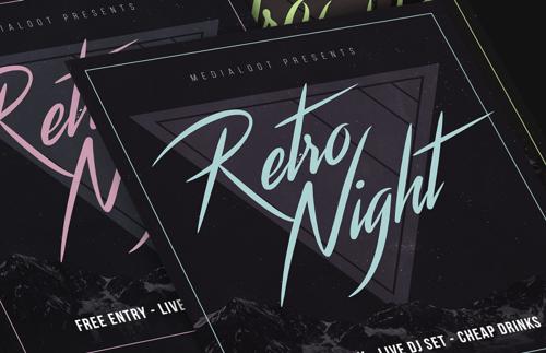Retrowave 80s Party Flyer