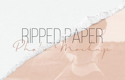 Ripped Paper Photo Mockup