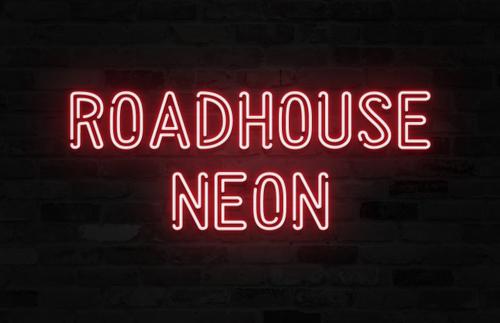 Roadhouse Neon - Double Outline Font