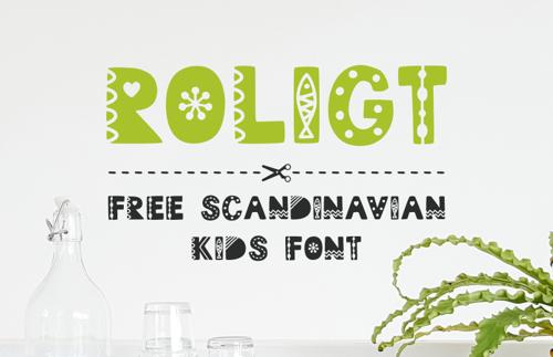 Roligt - Free Scandinavian Kids Font
