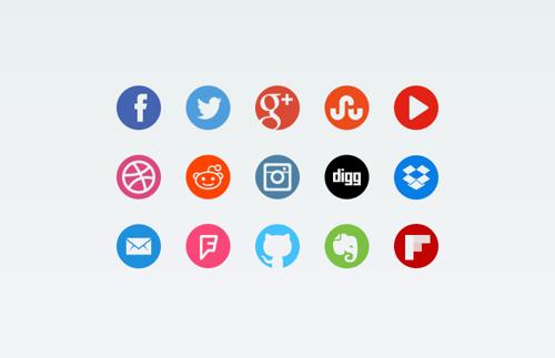 Round Social Icons