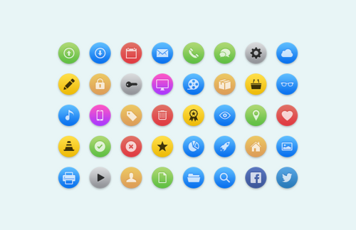 Free Round Web Icons