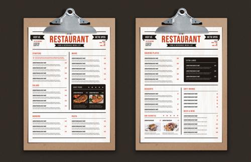 Rustic Restaurant Menu Template