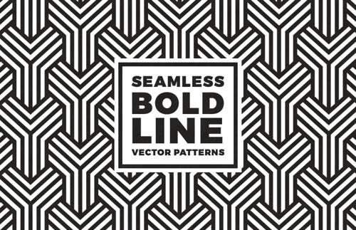 Seamless Bold Line Vector Patterns