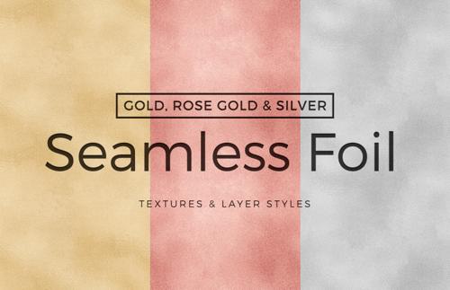 Seamless Foil Textures & Layer Styles