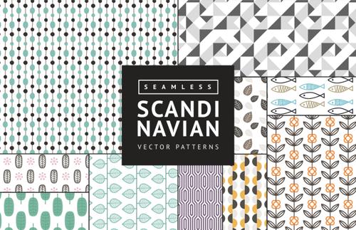 Seamless Scandinavian Vector Patterns