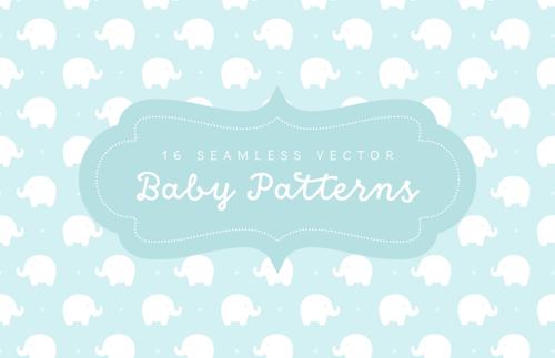 Seamless Vector Baby Patterns