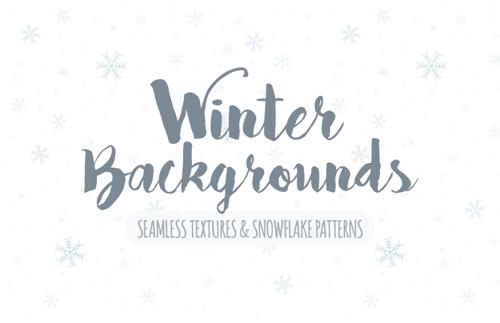 Seamless Winter Snowflake Backgrounds