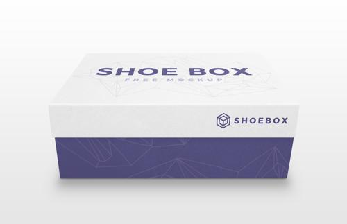 Free Shoe Box Mockup PSD